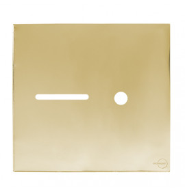 Placa p/ 1 Interruptor + furo 4x4 - Novara Glass Dourado